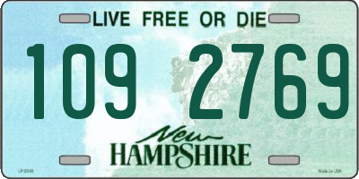 NH license plate 1092769