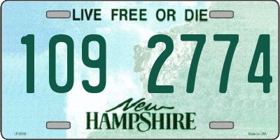 NH license plate 1092774