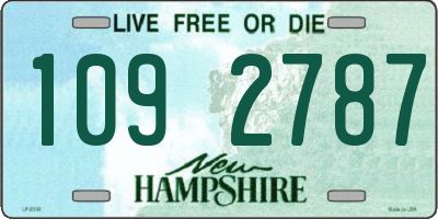 NH license plate 1092787