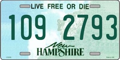 NH license plate 1092793