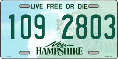 NH license plate 1092803