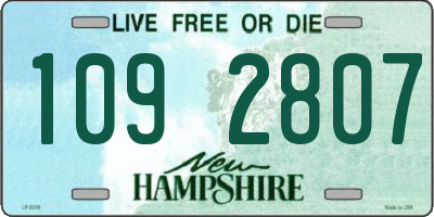 NH license plate 1092807