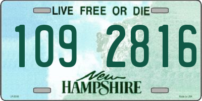 NH license plate 1092816
