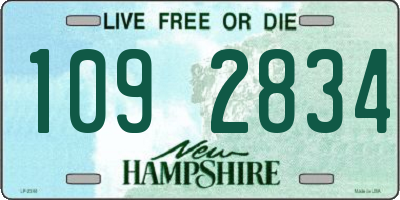 NH license plate 1092834