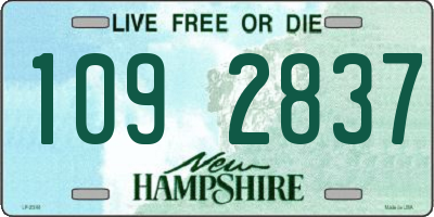 NH license plate 1092837