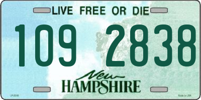 NH license plate 1092838