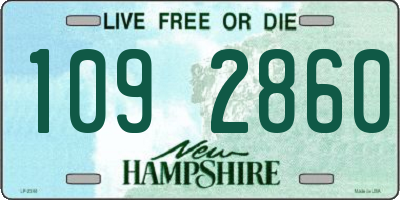 NH license plate 1092860