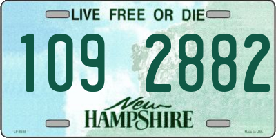 NH license plate 1092882