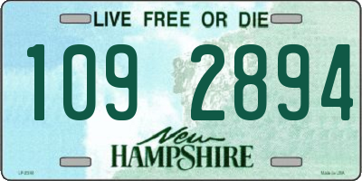 NH license plate 1092894