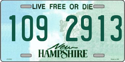 NH license plate 1092913