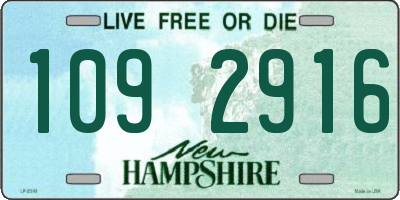 NH license plate 1092916