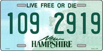 NH license plate 1092919