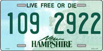 NH license plate 1092922