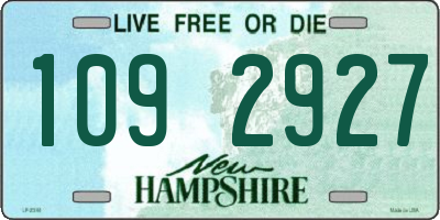 NH license plate 1092927