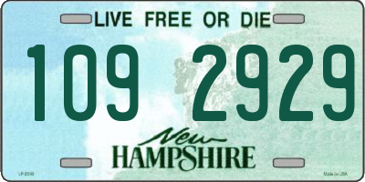NH license plate 1092929