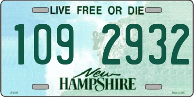 NH license plate 1092932