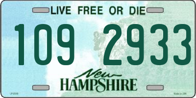NH license plate 1092933