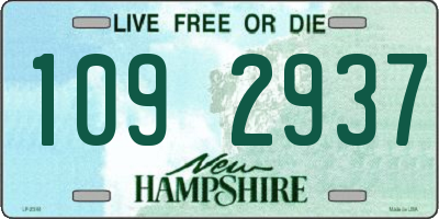 NH license plate 1092937