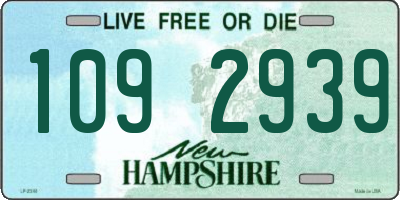 NH license plate 1092939