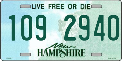 NH license plate 1092940