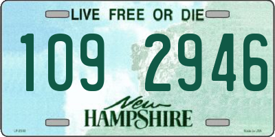 NH license plate 1092946