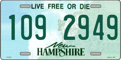 NH license plate 1092949