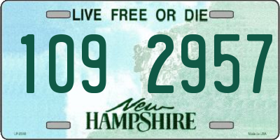 NH license plate 1092957