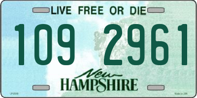 NH license plate 1092961
