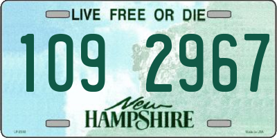 NH license plate 1092967