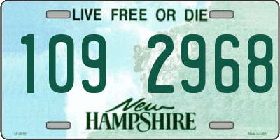 NH license plate 1092968