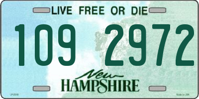 NH license plate 1092972