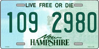 NH license plate 1092980