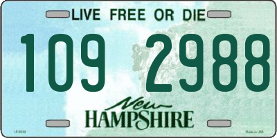 NH license plate 1092988