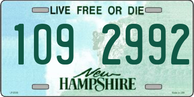 NH license plate 1092992