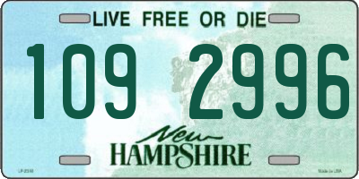 NH license plate 1092996