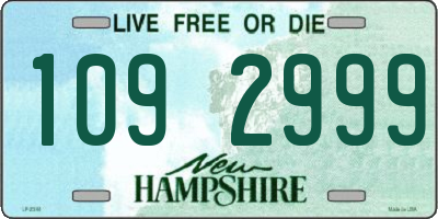 NH license plate 1092999
