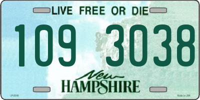 NH license plate 1093038