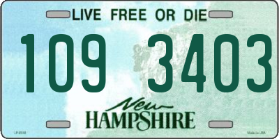 NH license plate 1093403