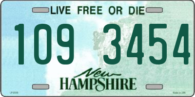 NH license plate 1093454