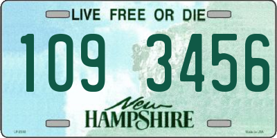 NH license plate 1093456
