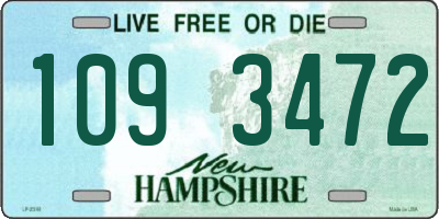 NH license plate 1093472