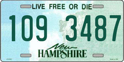 NH license plate 1093487