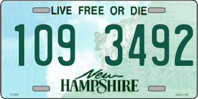 NH license plate 1093492
