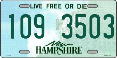 NH license plate 1093503