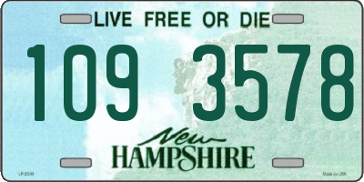 NH license plate 1093578
