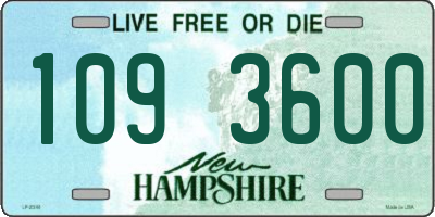 NH license plate 1093600