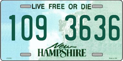 NH license plate 1093636