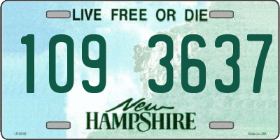NH license plate 1093637