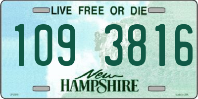 NH license plate 1093816