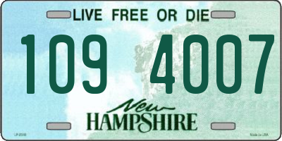 NH license plate 1094007